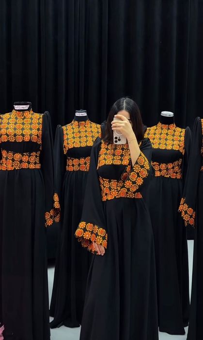 Платье лен в пол