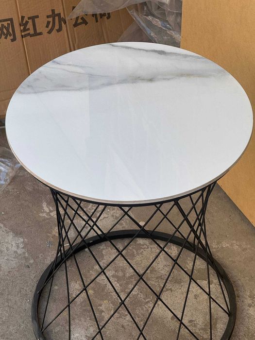 Журнальный столик круглый стекло