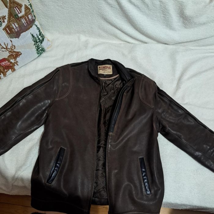 Кожено яке от естествена телешка кожа на марка КОРОНА