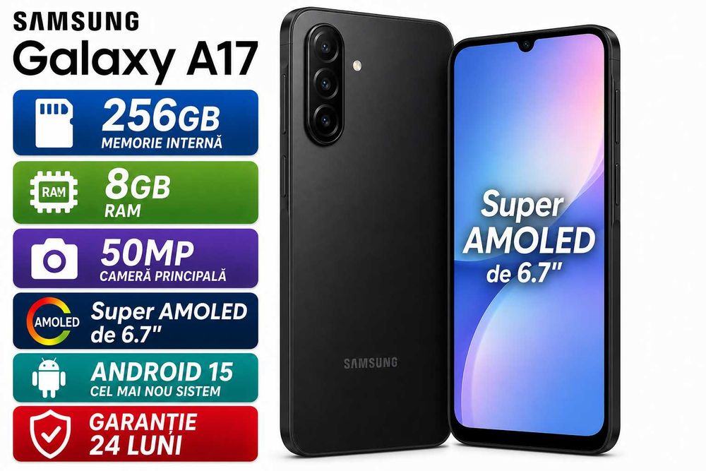 Samsung Galaxy A17 256GB 8GB RAM Dual SIM Black