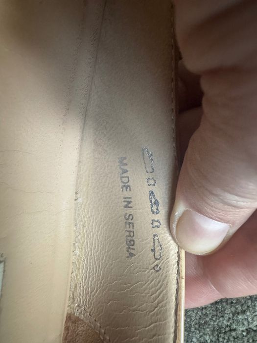 Balerini Kiomi, bej, piele naturală lăcuită, mărimea 40