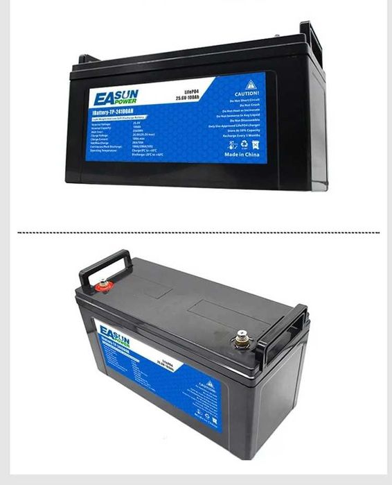 Baterie Easun LiFePO4, capacitate 24V,100 Ah, protectie IP65, 24 V-100