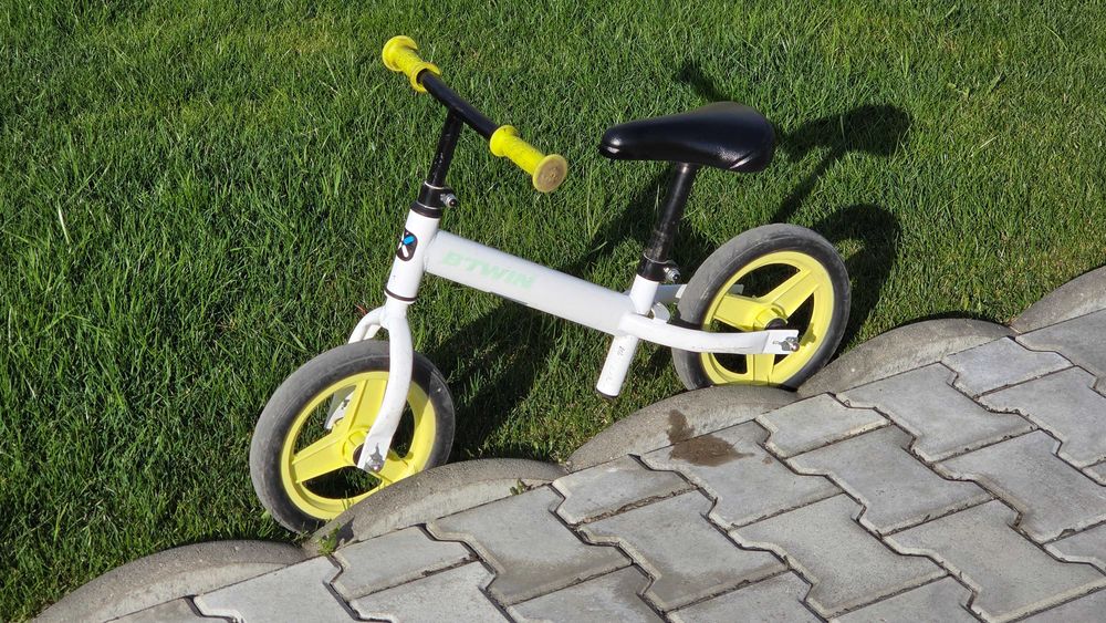Bicicleta fara pedale 10 inch, alba, BTWIN