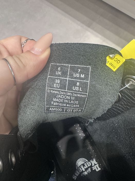 Dr Martens Jadon III pisa black mat leather