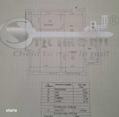 Apartament 2 camere decomandat, etaj 35, Hlincea, baie cu geam, bloc 2