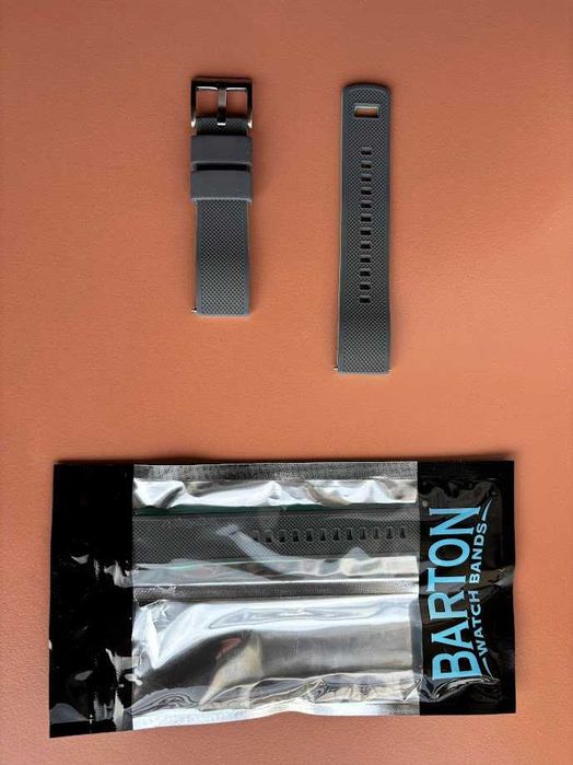 Curea ceas silicon Barton 19 mm gri