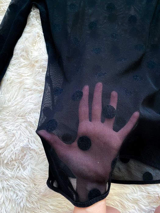 Bluză transparentă buline ZARA, XS-S-M, Purtată o singură dată