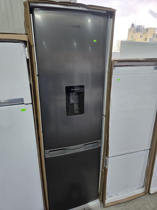 Нов хладилник/фризер с диспенсър Grento инокс