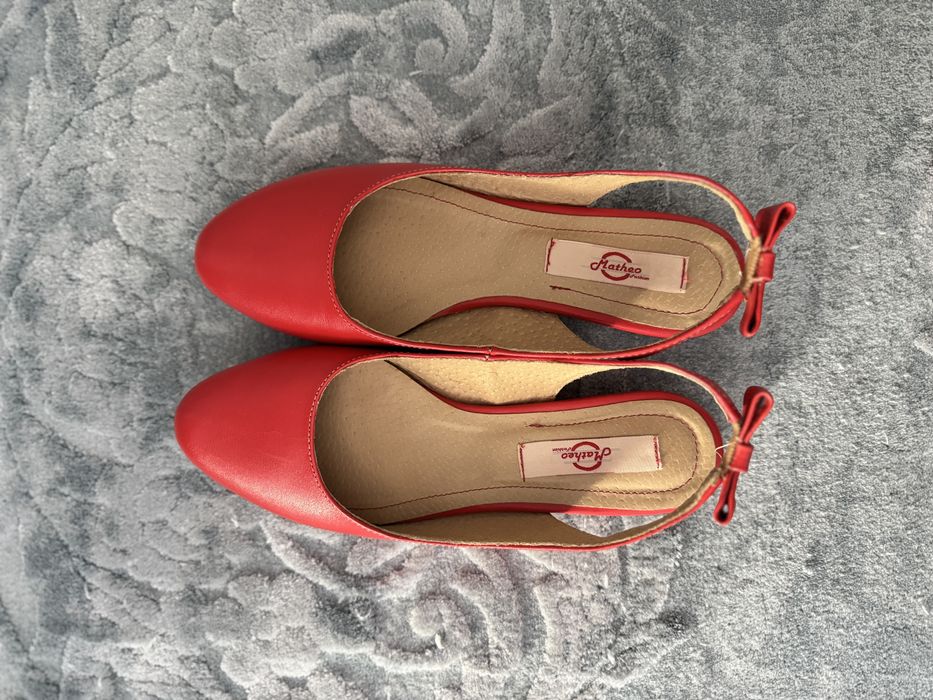 Balerini Mateo masura 37 (piele naturala, fabricati in Romania)