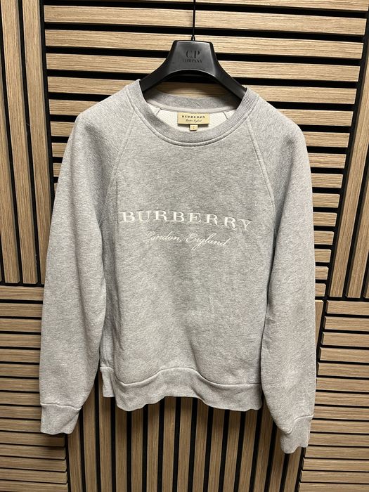BURBERRY : Grey Knit Logo Ebroidered Sweat -  размер S / Оригинал