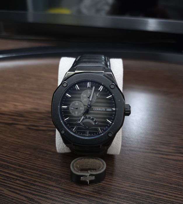 Ceas CERRUTI Razzuolo Black Leather Strap