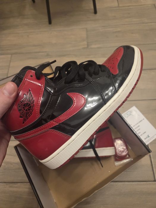 Jordan 1 high og patent bred full box