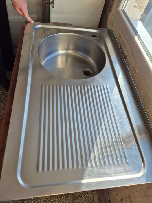 Мивка за кухня, метална- използвана, размер 60/110