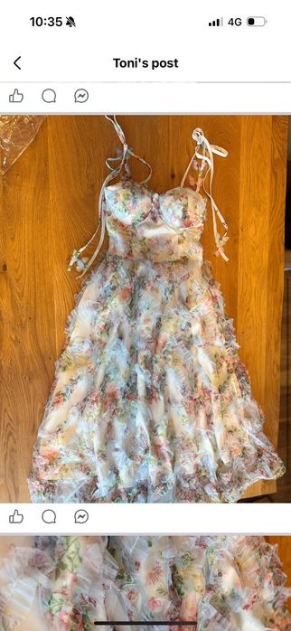 Уникална рокля с 3D елементи