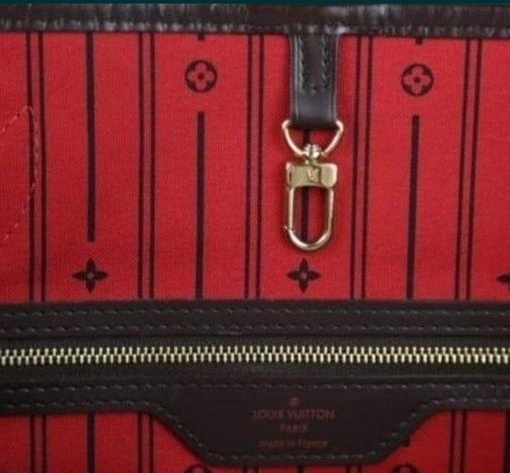 Geanta piele naturala LV Neverfull,portofel simplu atasat,certificat