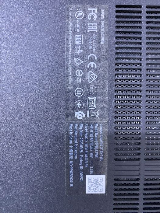 Ноутбук LENOVO core i5-10gen