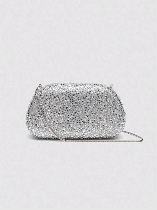 Vand geanta/clutch elegant argintiu NOU
