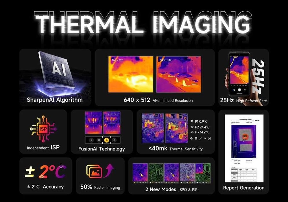 Ulefone Armor 29 Pro Thermal 5G 32GB RAM 512GB ROM с IP68 защита