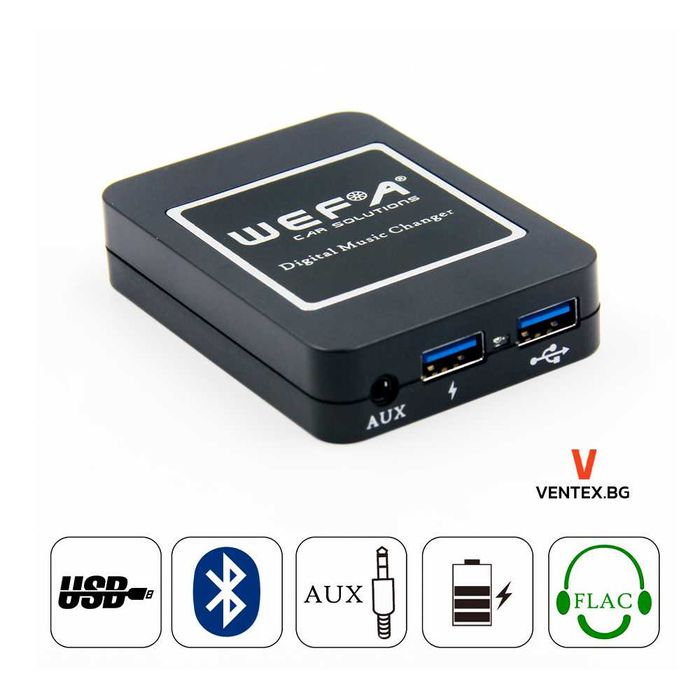 WEFA Дигитален чейнджър за Peugeot 1997 до 2008 + Bluetooth USB AUX