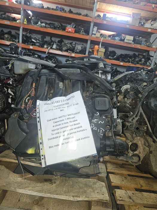 Motor BMW X3 E83 2.0d M47TU (M47TÜD20) GARANTIE