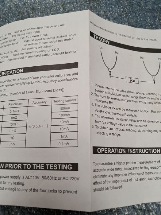 Milliohm Meter EM 480C