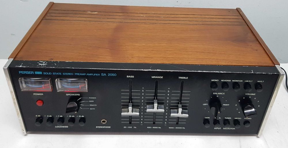 RARITATE Perser SA 2050 Amplificator Vintage Design Unic Slidere Italy