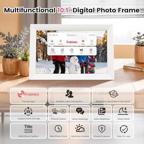 Нова 10.1" WiFi дигитална фоторамка IPS тъчскрийн 32GB Frameo снимки
