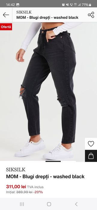 Blugi Siksilk, Bumbac 100%, NOI