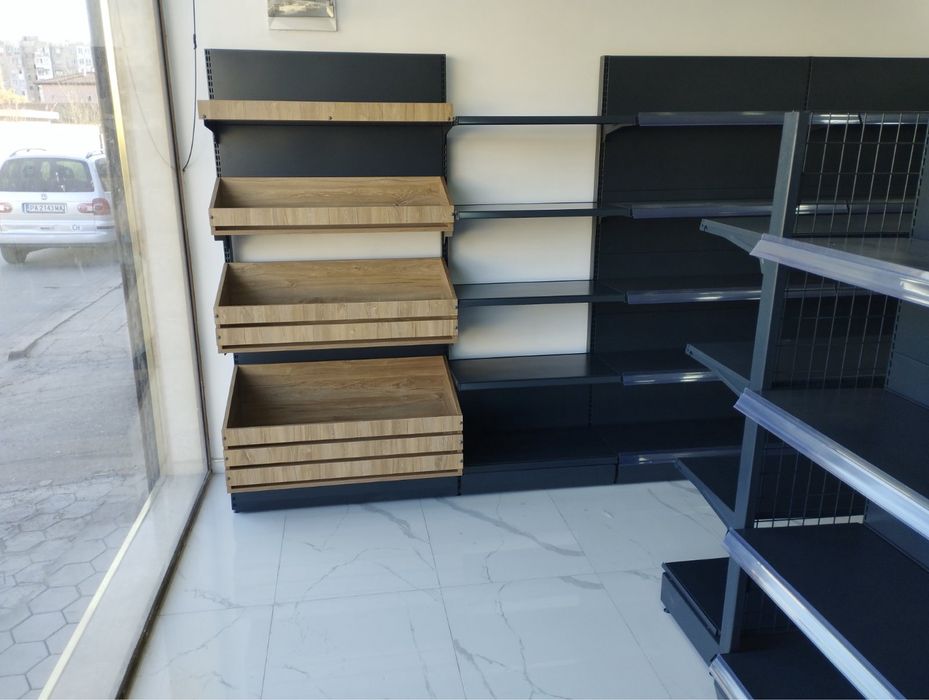 Стелажи за магазин супермаркет НОВИ ПО-НИСКИ ЦЕНИ