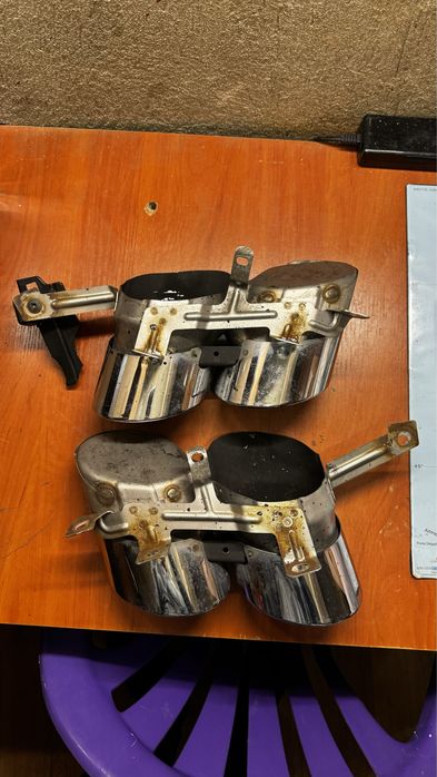 Оригинални Audi SQ8 хром накрайници стомана Active Sound генерация