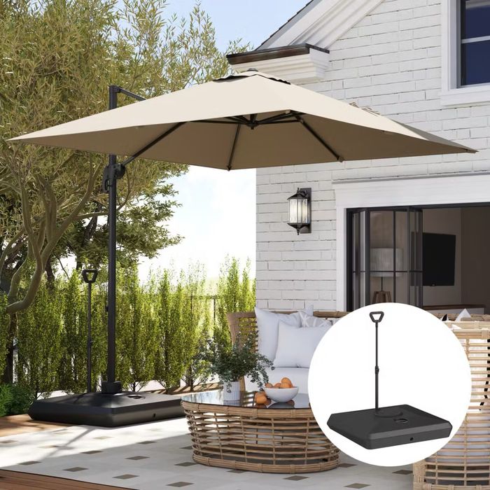 Стойка  за чадър на колелца Outsunny