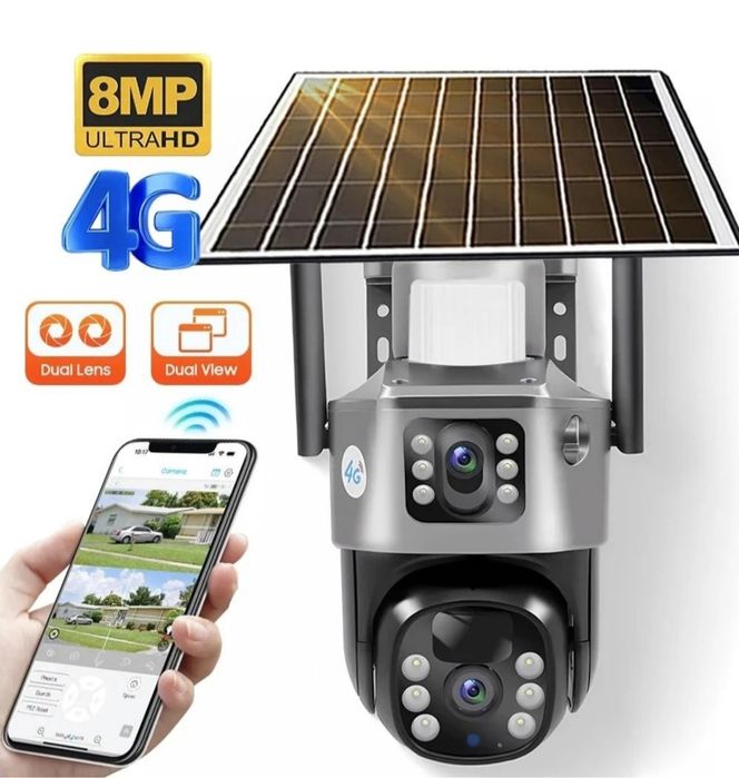 Camera de supraveghere cu panou solar