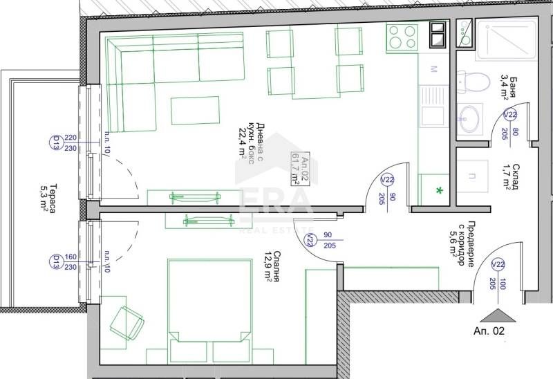 Продава се Двустаен апартамент в Поморие - 67 кв.м за 641 €/кв.м - Снимка #1
