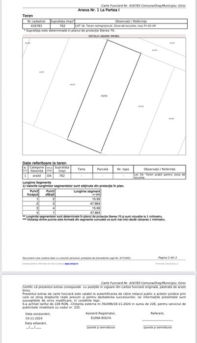 Teren intravilan in Chisoda 762 m2