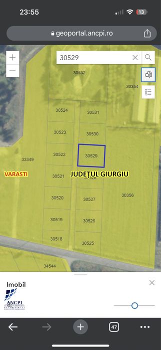 ‼️ 55€/mp Teren 465mp intravilan comuna berceni deschidere19,5m