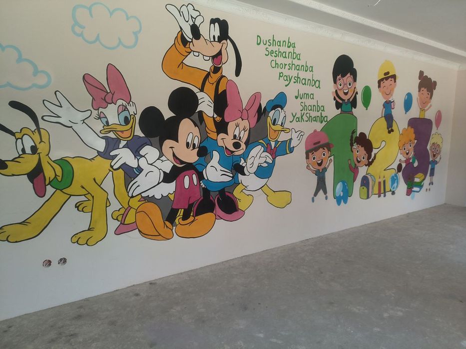 “Bolalar bog‘chasi, maktab, ofis devorlari uchun san’at asari”