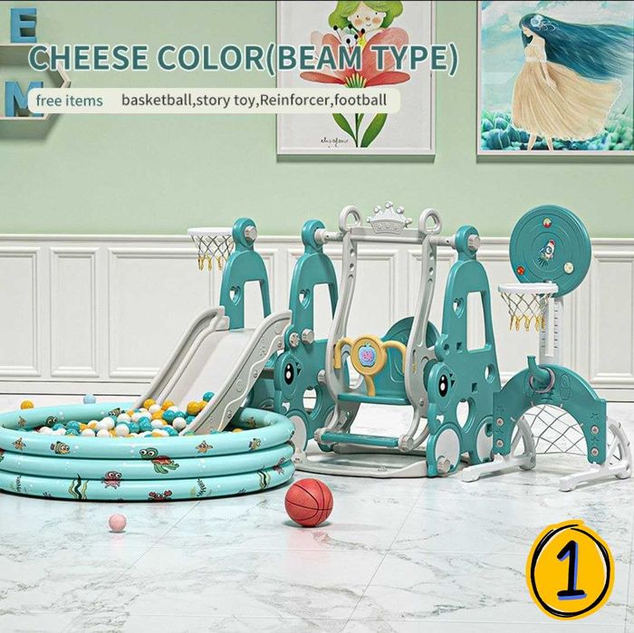 Горка качели с сухим бассейном Комплекс для детей пластиковый НОВЫЕ