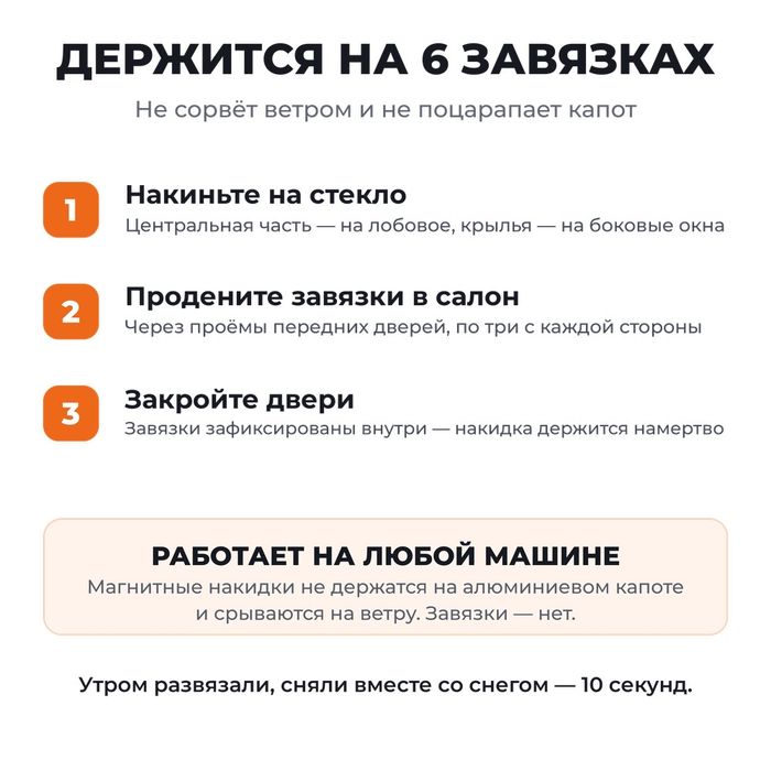 Накидка на стекло от снега