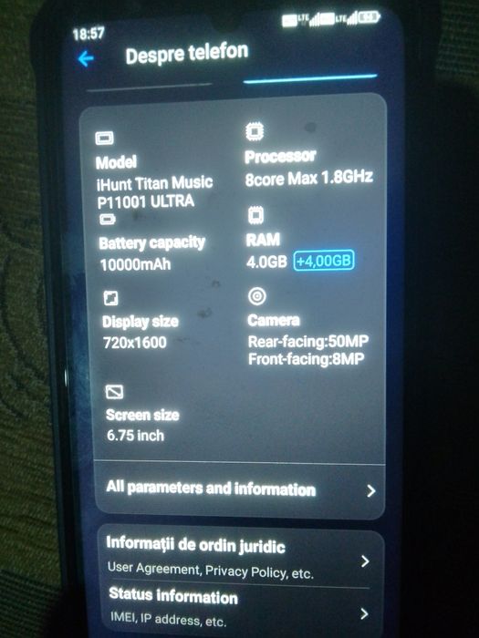 Vând telefon ihunt titan p11001