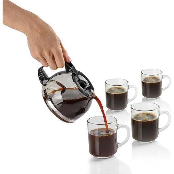 Cafetiera GORENJE CM06BK, 0.6l, 600W, 4 cesti, negru-argintiu