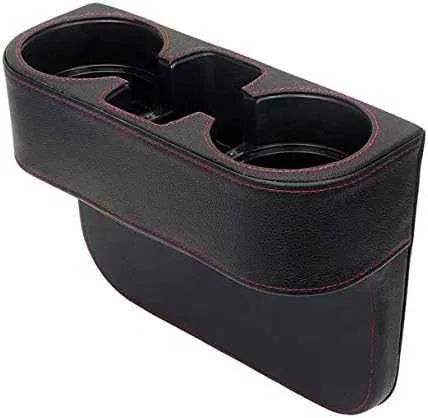 Органайзер- Поставка за чаши и телефон с кожено покритие за Кола А3600