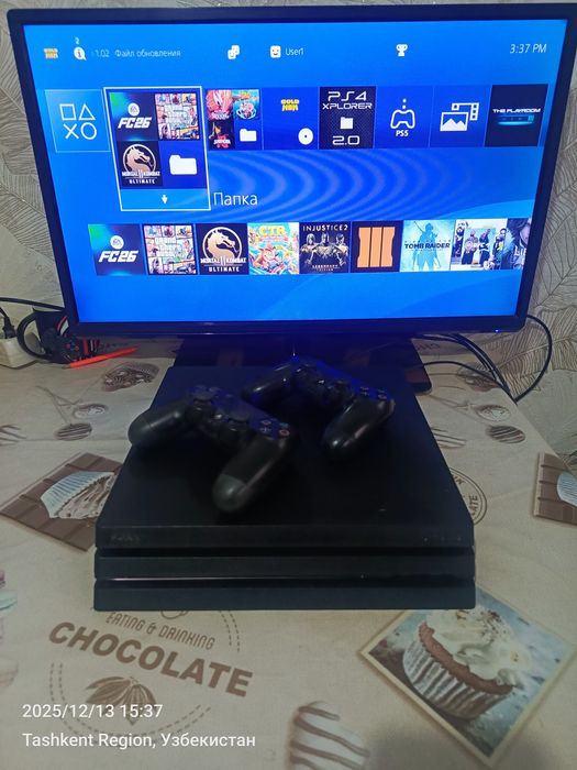 Ps4 pro 1tb 4k UHD goldhen proshivka qilingan 57 ta oʻyini bor