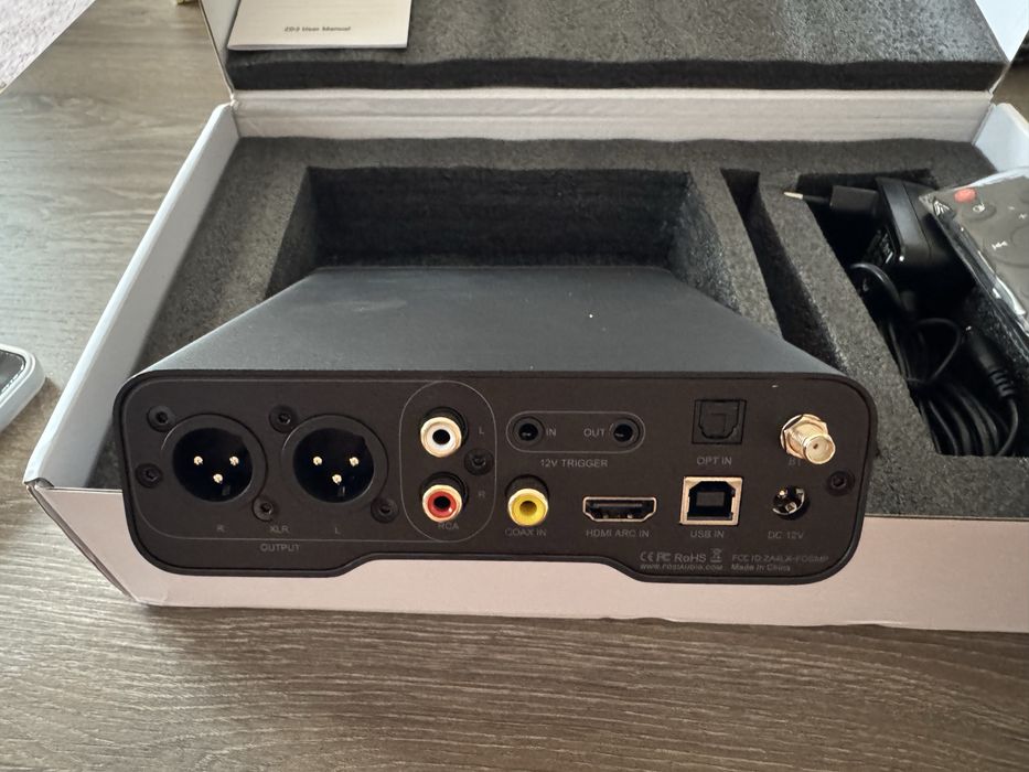 Convertor Digital-Analogic, Fosi Audio, ZD3, Output Balansat XLR/RCA, Bluetooth 5.0