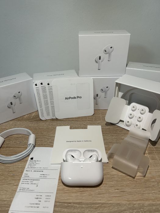 Casti Airpods pro 2 sigilate noi cablu din textil vin cu bon ios 26