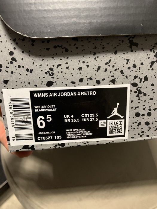 Jordan 4 Retro Purple Oreo