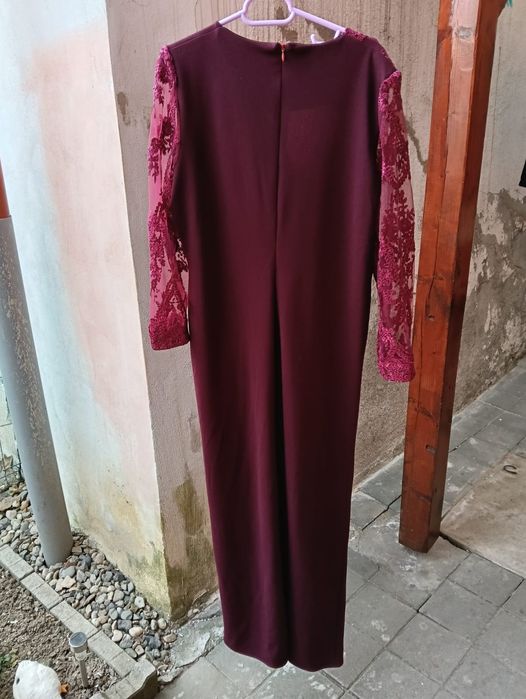 Rochie damă vișinie,material elastic...mărimea xxl