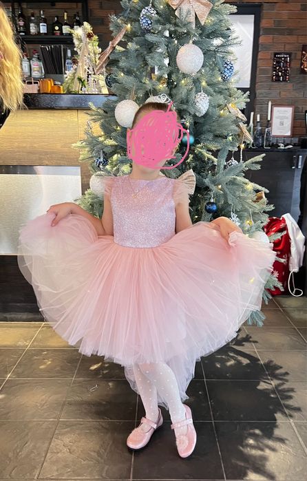 Платье розовое рыбка