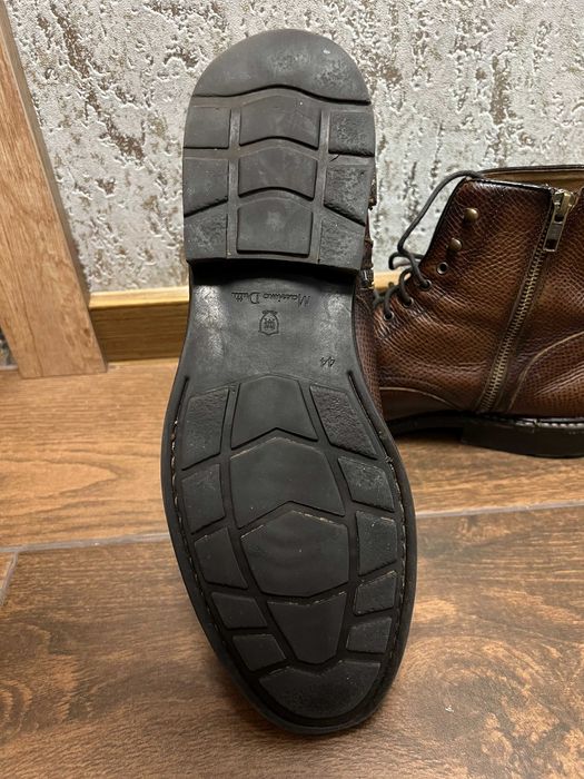 Мъжки зимни боти Massimo Dutti - естествена кожа, размер 44, кафяв