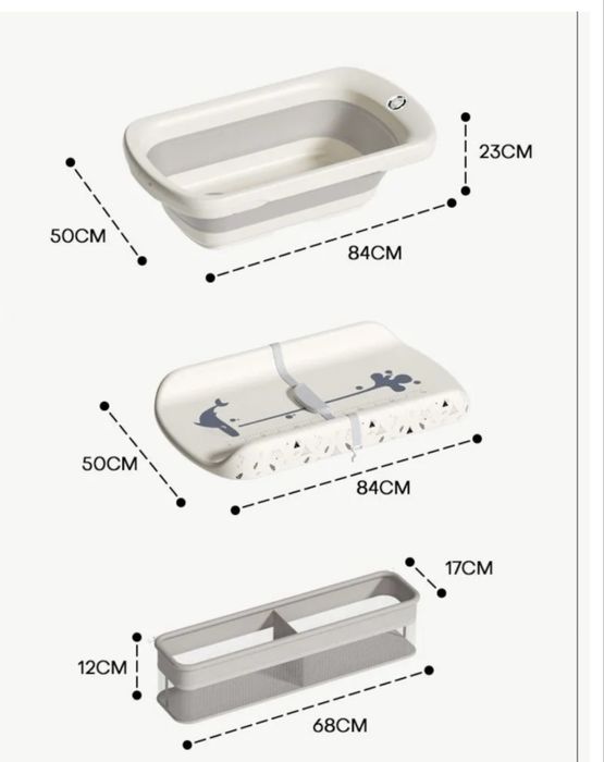 Пеленальный столик с ванночкой