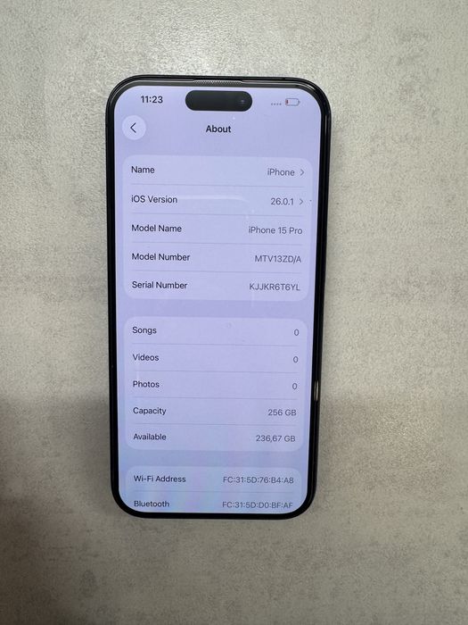 iPhone 15 Pro 256GB Black 88% Battery